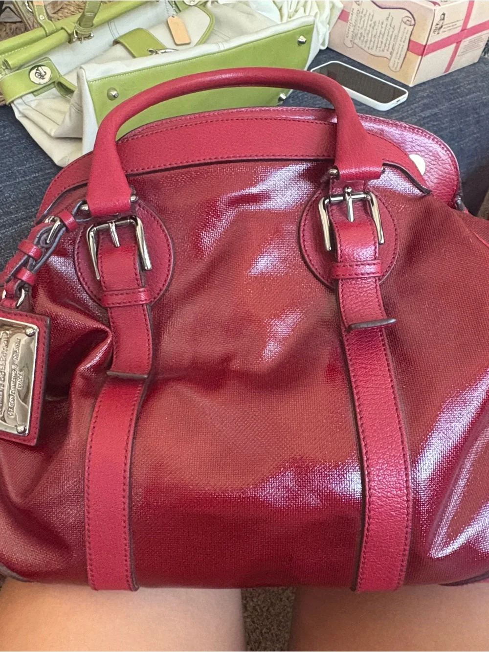 Dolce & Gabbana Red Patent Leather Satchel